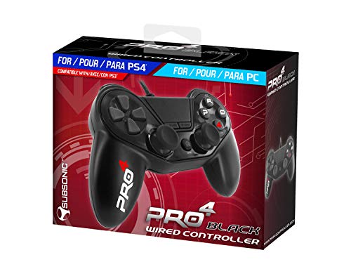 Comando PS4/PS3 PRO4 BLACK WIRED CONTROLLER SUBSONIC - Controladores de jogo - ps4, PS3, wireless