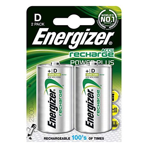 Pilhas Recarregáveis ENERGIZER Hr20/D (2 unidades) Energizer - Baterias de uso geral - recarregável, 2500 mAh, 12 v, ion-lítio