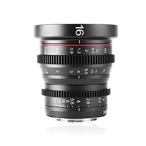 Objetiva MEIKE MK-16MM-T22-BMPCC Primo Cinema Meike - Peças e acessórios para câmeras - foco manual, t22, 4.3, 1,6mm