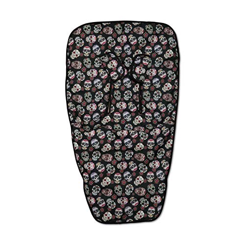 Almofada para Cadeira de Bebé BABYLINE Lovely Skull Preto Babyline - Forros e sacos de transporte para bebês - poliéster, 40x30cm, Lovely Skull, preto