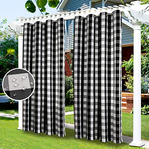 Cortina Exterior Livego 52X84 Cm Preto E Branco LiveGo - Cortinas e cortinados - 52x84cm, preto e branco, poliéster, resistente ao clima