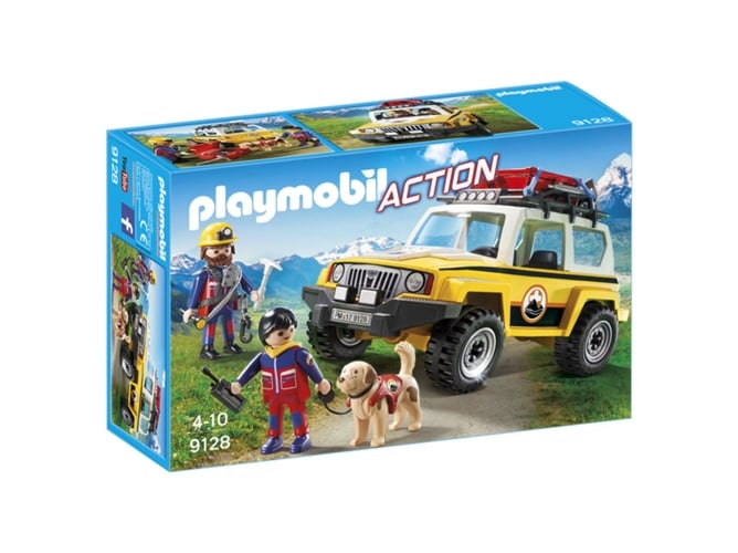 PLAYMOBIL Action - Resgate em Montanha (Idade Mínima: 4) PLAYMOBIL - Conjuntos de brinquedos - resgate, montanha, personagens, cão guia