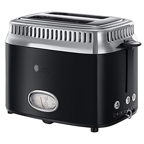 Torradeira Russell Hobbs 21681-56 | Preto (Pequeno Almoço / Café) Russell Hobbs - Torradeiras - 2 ranhuras, 1300 w, indicador do tempo, aquecimento de pão