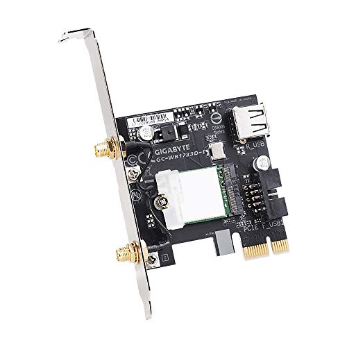 Placa de Rede GIGABYTE GC-WB1733D-I | Preto Gigabyte - Placas e adaptadores de rede - placa, rede, gigabyte, gc-wb1733d-i, preto