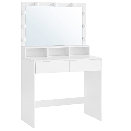 Vasagle Rdt120T10 Secretária Branco Madeira VASAGLE - Conjuntos de móveis de quarto - secretária, branco, madeira, MDF