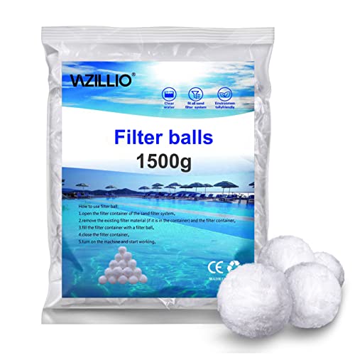 Areia para Piscinas VAZILLIO 1500g Bolas Filtro VAZILLIO - Filtros para piscinas e spas - 1500g, preto, plástico, filtros