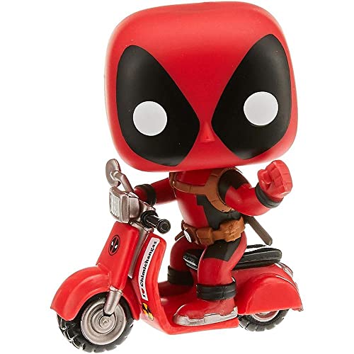 Figura FUNKO Pop! Marvel: Deadpool On A Scooter 581 Funko - Bonecos de ação e brinquedo - vinil, 9 cm, caixa original, marvel
