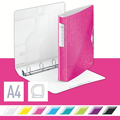 Argolas para Capas LEITZ Active WOW 30 mm Rosa (A4) Leitz - Pastas Organizadoras - 30 mm, rosa, a4, durável