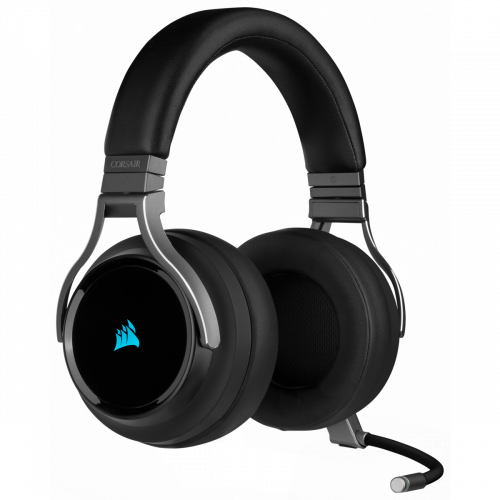 Auscultadores Gaming com Fio CORSAIR Virtuoso RGB (Over Ear - Com Microfone - Preto) Corsair - Fones de ouvido e headsets - over ear, microfone, 2 m, preto
