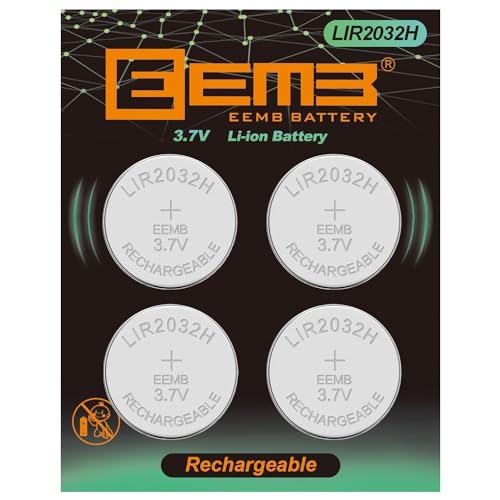 Pilha Recarregável EEMB LIR2032H (Para Controlo Remoto) EEMB Co.,Ltd - Baterias - 45 mAh, 3,7 V, ião-lítio, LIR2032H