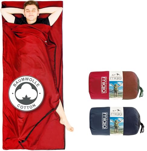 Saco de Dormir MIQIO 2 em 1 (XL - Algodão) MIQIO GmbH - Forros para sacos de dormir - algodão, branco, XL