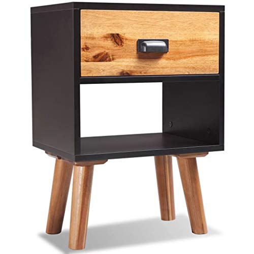 Mesa de Cabeceira VIDEAXL em Madeira de Acácia Sólida 40x30x58cm vidaXL - Conjuntos de móveis - madeira, acacia, sólida, 40x30x58cm