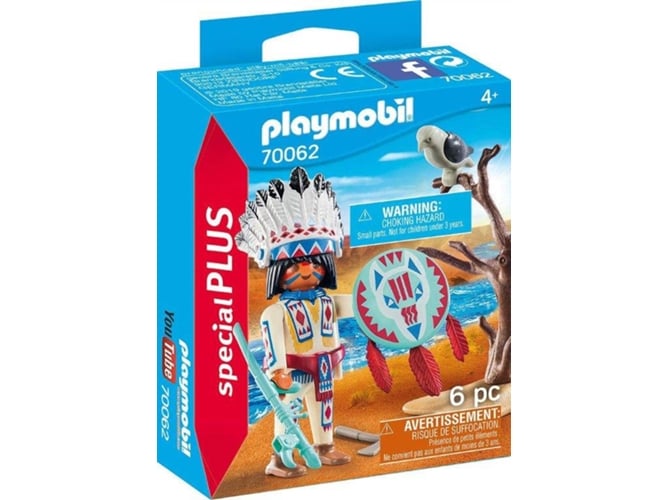 Playmobil 70062 Casa de Férias da Índia (Jogos de Construção) PLAYMOBIL - Conjuntos de brinquedos - casa de férias, nativo americano, cavalo, fogão, mesa