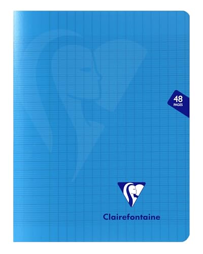 Caderno Clairefontaine Mimeys 48 Páginas Polipropileno Azul Clairefontaine Rhodia - Cadernos e bloco de notas - polipropileno, espiral, 48 páginas, azul