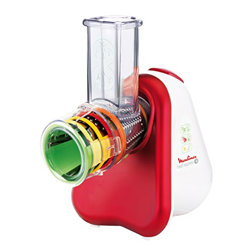 Moulinex Dj756G Fresh Express Plus Ralador Elétrico Vermelho Branco Moulinex - Raladores de alimentos e zesters - 150W, 1,5 litros, anti-fumo, compartimento para cabo