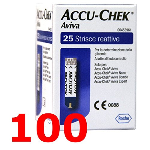 Accu Chek Aviva 100 Unidades (Recondicionado Como Novo) Accu Chek - Equipamento de laboratório - recondicionado, 100 unidades