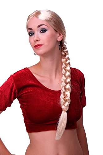 Peruca DISFRAZZES Rapunzel (Rosa - 56 cm) VK Event Fashion - Cuidados com o cabelo - cabelo sintético, 56 cm, reto transpirável, adaptável