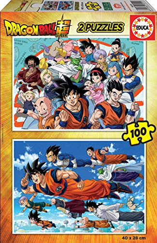 Puzzle EDUCA BORRAS 2 X 100 Dragon Ball EDUCA - Quebra-cabeças de encaixar - puzzle, educa borrás, dragon ball, 2 x 100 peças, cartão