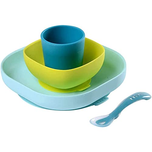 Conjunto de Refeição BÉABA Azul (4 peças) Beaba - Utensílios de mesa - silicone, 4 peças, azul