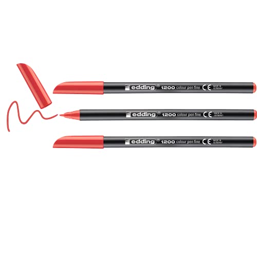 Marcador Permanente EDDING Edding 1200 Vermelho Edding - Marcadores e marcadores de texto - permanente, corante, compacto