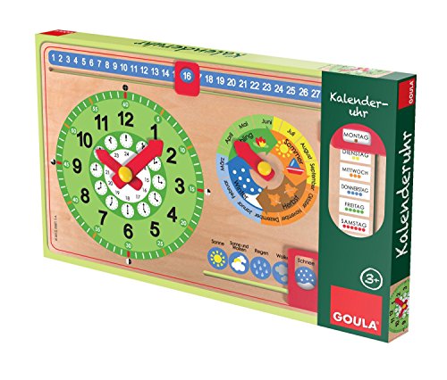 Calendário de Parede JUMBO Goula Calendar Clock JUMBO - Brinquedos educativos - calendário, parede, jumbo, Goula, clock, imagens coloridas