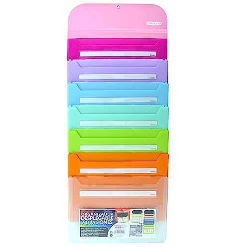 Organizador de Papéis Office Box 07 Divisões Rosa Fraga Import - Pastas de arquivo - organizador, papéis, office box, divisões, rosa
