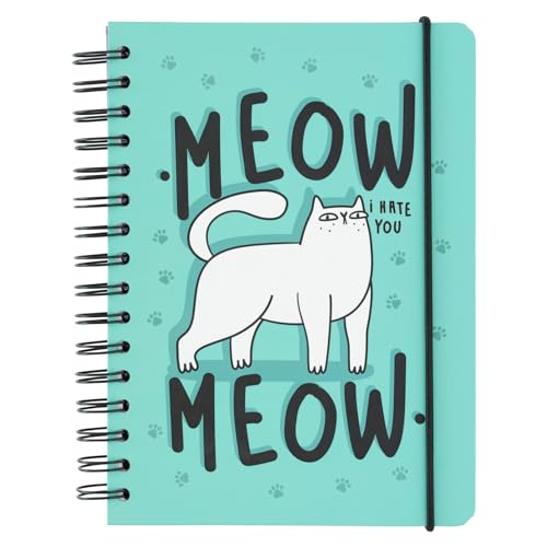 Caderno ERIK EDITORES Meow (A5 - 21x15cm) Grupo Erik - Cadernos e bloco de notas - A5, 21x15cm, 128 páginas, bolso