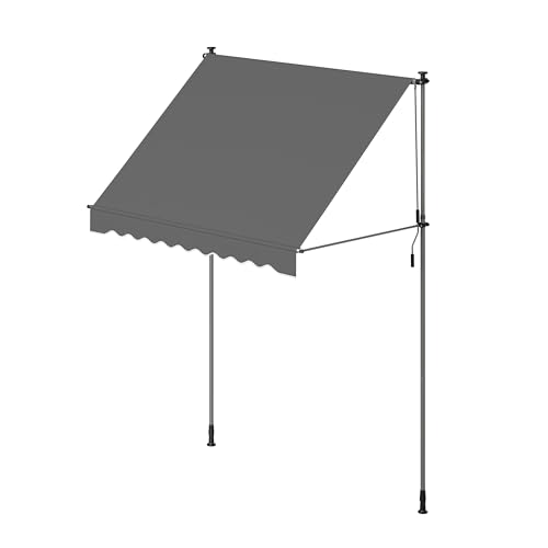 Toldo Retráctil Exterior 200X120 Cm Cinzento SONGMICS SONGMICS - Revestimento - 200x120 cm, cinzento, fácil de montar, cobertura exterior