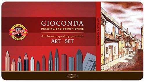 Conjunto de Desenho KOH-I-NOOR Gioconda (Idade Mínima: 3) Koh-I-Noor - Kits de desenho e pintura - 39 lápis, 6 canetas, tinta à base de água, blocos de carvão