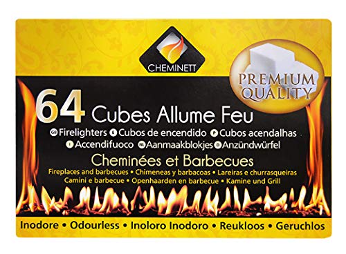 Pyro feu cheminett 15746-12 64 pastilles d'allumage de paraffine pour cheminées et barbecue Blanc Aucune - Móveis de exterior - pastilhas, parafina, barbecue, sustentável
