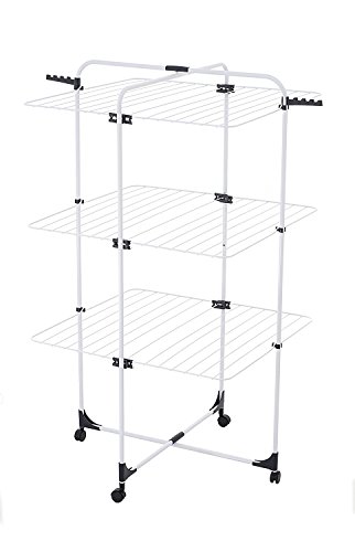 Torre de Armário VILEDA ESTENDAL Level 3 Vileda - Secadores e cabides - prateleira extensível, suporte para cabides, rodas pivotantes