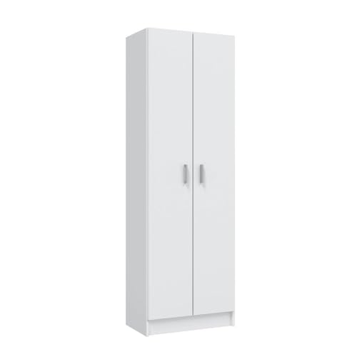 Armário de Cozinha HABITDESIGN 2 portas branco mate Habitdesign - Guarda-roupas - 2 portas, 3 prateleiras, melamina, regulável