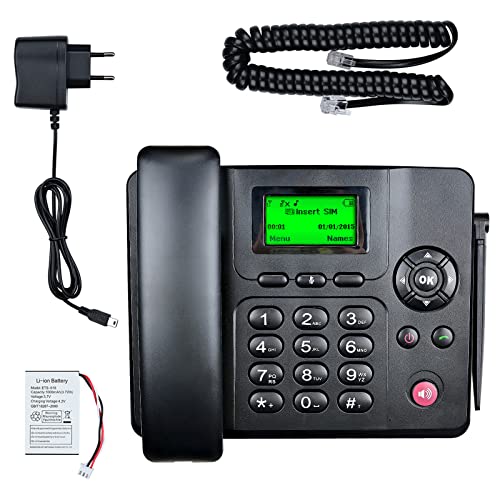 Telefone fixo LYCHEE Cuatribanda GSM Preto Lychee - Telefonia - telefone fixo, lychee, cuatribanda, gsm, preto, bateria, autonomia