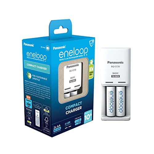 Carregador ENERELoop Compacto para 1-2 Baterias Recarregáveis Panasonic - Carregadores de bateria de uso geral - carregador, enereloop compacto, 1-2 baterias recarregáveis, aa, AAA, cabo adaptador