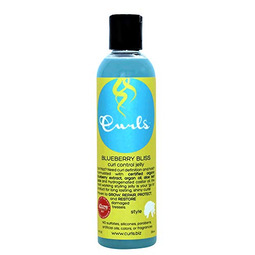 Creme para o Cabelo CURLS Blueberry Bliss Control Jelly (8 oz) Curls - Produtos de styling de cabelo - controle, blueberry bliss, 8 oz