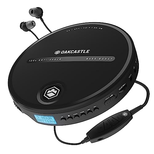 Reprodutor MP3 Portátil OAKCASTLE CD10 Preto Oakcastle - Áudio - portátil, 2 pilhas, 1300 mAh, recarregável