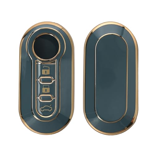 Capa KWMOBILE Fiat Lancia (Azul e Dourado) Kw-Commerce - Controlos remotos - compatível Fiat, resistente, modernidade, elegância