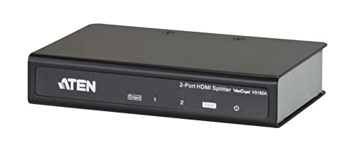 Multiplicador de Vídeo ATEN VS182-001 Preto ATEN - Divisores e comutadores de áudio e vídeo - hdmi, 2 portas hdmi, 1920x1080, preto