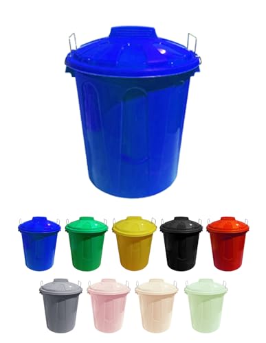 Caixote do Lixo JARDIN202 50L com Tampo (Azul) JARDIN202 - Lixeiras e cestos de lixo - 50L, plástico resistente, tampo, azul