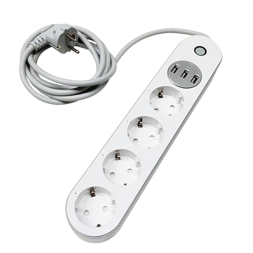 Extensão Elétrica LED ATOMANT com 4 Tomadas e 3 Portas Usb Wi-Fi LED ATOMANT, S.L. - Fios e cabos elétricos - led, 4 tomadas, 3 usb, wi-fi