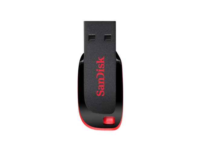 Pen USB SANDISK Cruzer Blade 16GB Vermelho Sandisk - Pen drives usb - 16 gb, usb 2.0, proteção de palavra-passe, ce