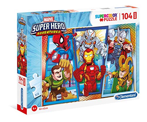 Puzzle CLEMENTONI Disney Super Hero Adventures 104 Peças Desenhos Animados CLEMENTONI - Quebra-cabeças de encaixar - puzzle, CLEMENTONI, disney, super hero adventures, 104 peças, desenhos animados