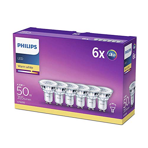 Lâmpada LED PHILIPS BY SIGNIFY Warmglow (4.6 W - Casquilho: GU10 - Luz Amarela) Philips - Lâmpadas - 4.6 W, gu10, luz amarela