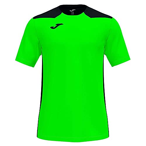 Camiseta para Homem JOMA Fluo Green Preto (L) Joma - Camisas e tops - manga curta, pespunto, bordado, algodão