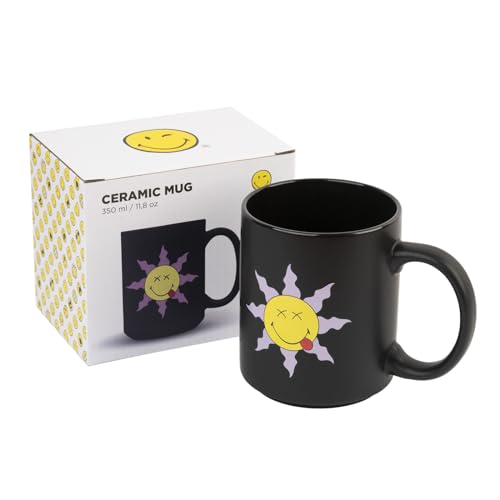 Caneca SBS SMILEY Quirky Comics (350 ml) Grupo Erik - Canecas - caneca, sbs smiley quirky comics, 350 ml, cerâmica, capacidade