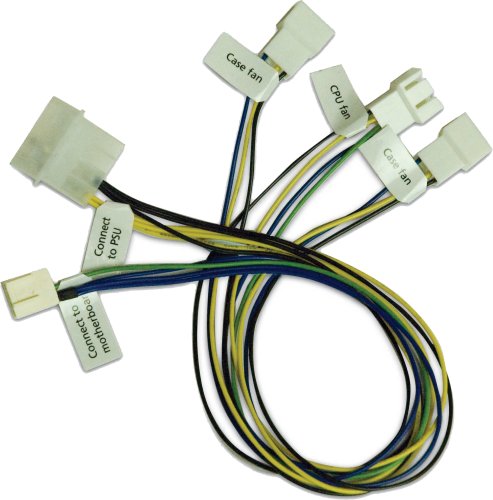 Cabo de Alimentação AKASA (Molex - 30 cm - Preto) Akasa - Fios e cabos elétricos - molex, 3x 4pin pwm, 30 cm, preto