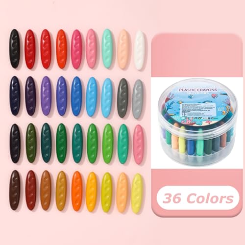 Lápis de Cor para Crianças 36 Unidades Colorido Owelth - Lápis de cera - 36 unidades, preto, crianças