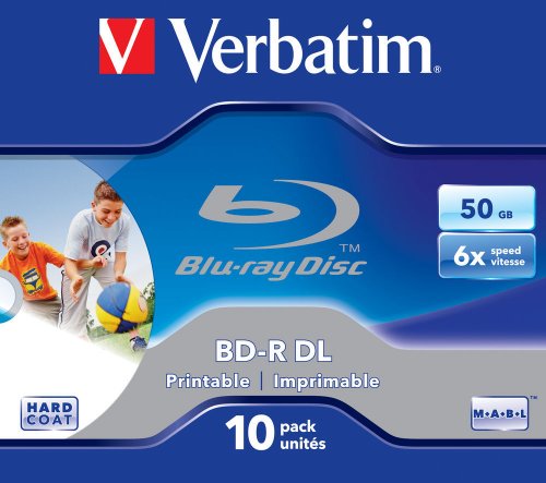 Disco Blu-Ray Virgem VERBATIM BD-R 50GB 6X Verbatim - Dispositivos de armazenamento - 50GB, 6x, BD-R DL, dual layer