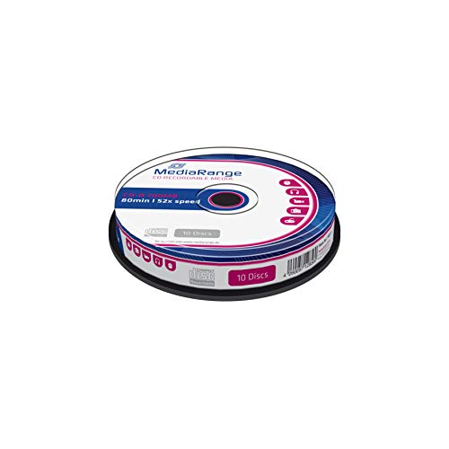 MediaRange MR214 discos de áudio e videocassetes MediaRange - Mídias vazias - 700 MB, 52x, 80 min, CD-R