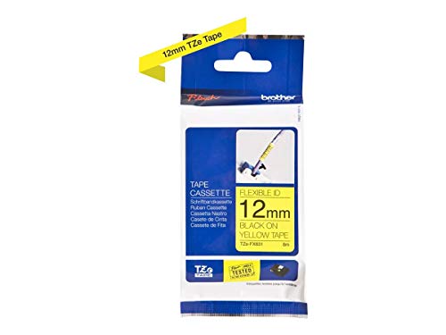 Fita para Etiquetadora BROTHER TZe-FLX631 Preto Brother - Fitas de etiquetas e recargas - preto, 12 mm x 8 m